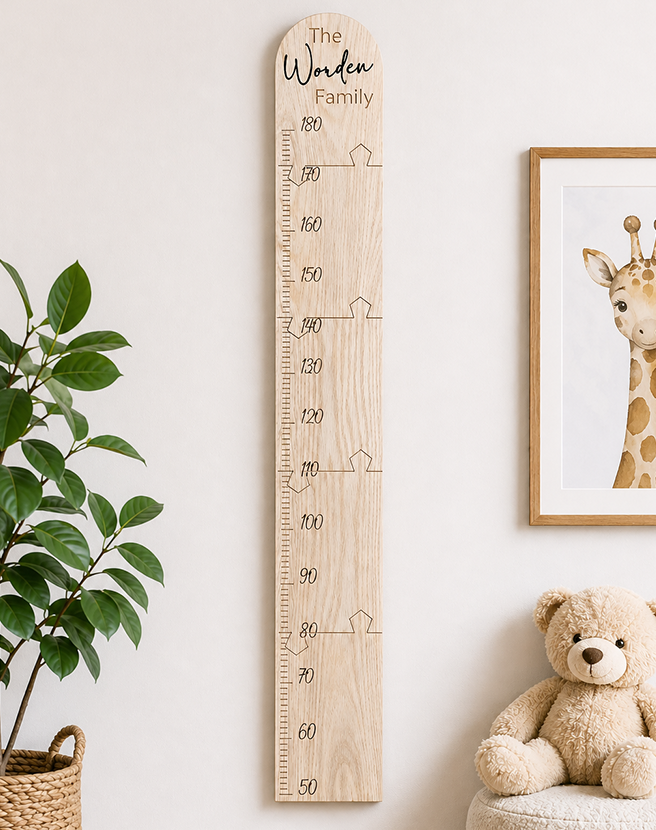 Wall height ruler